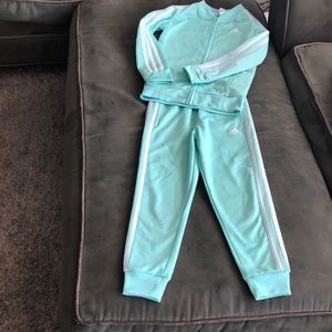 Mint green Adidas track suit